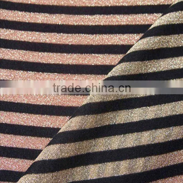 T/C Lurex Rib Knitted Textile Fabric