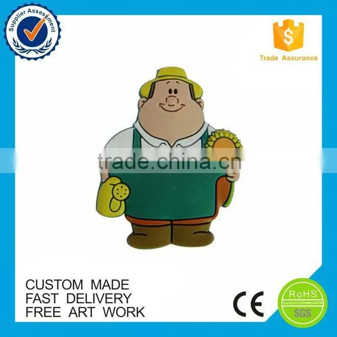 Home decoration cute design custom pvc fridge magnet