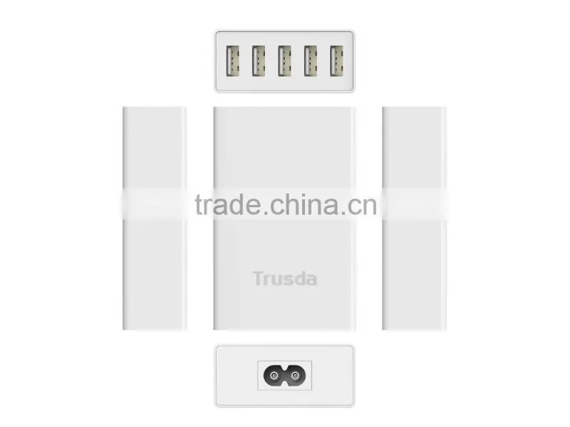 CE,ROHS,FCC Approved usb charger ODM/OEM quick delivery (E230541) PSE 5-PORT USB Charger with Smart IC
