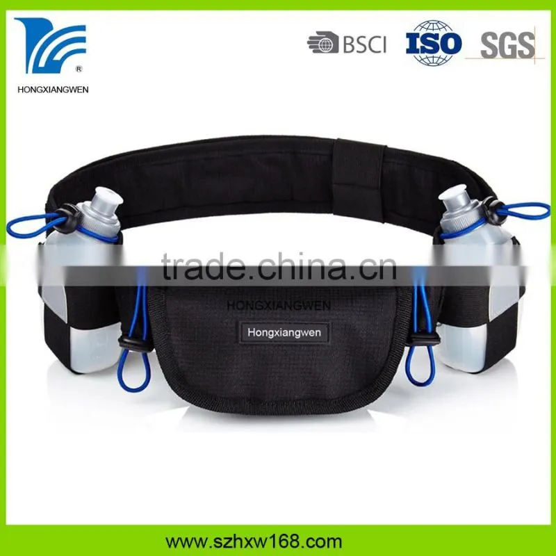 Lightweight adjustable LARGE POCKETS Sport Hydration Running Belt
