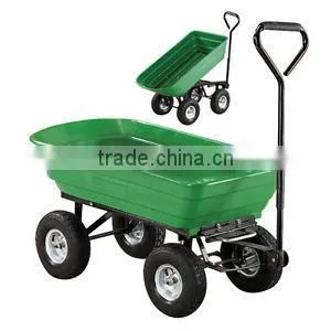 Four wheel outdoor heavy duty camping dump cart trolley