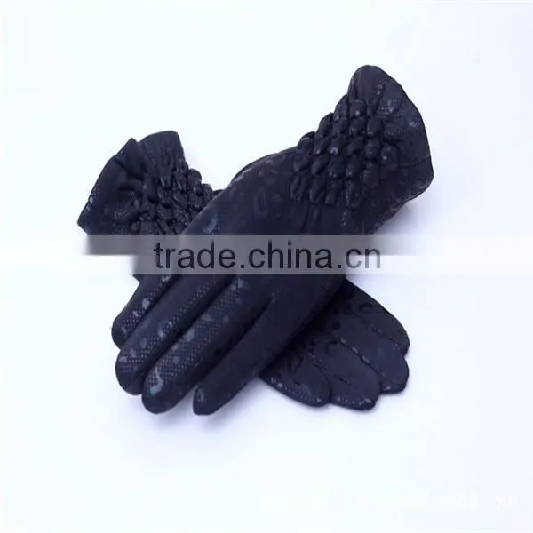 Outdoor Red Blue Printing Elastic Fabric Golves