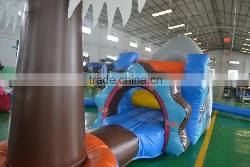 2016 15oz commercial obstacle inflatable water obstacle course for sale
