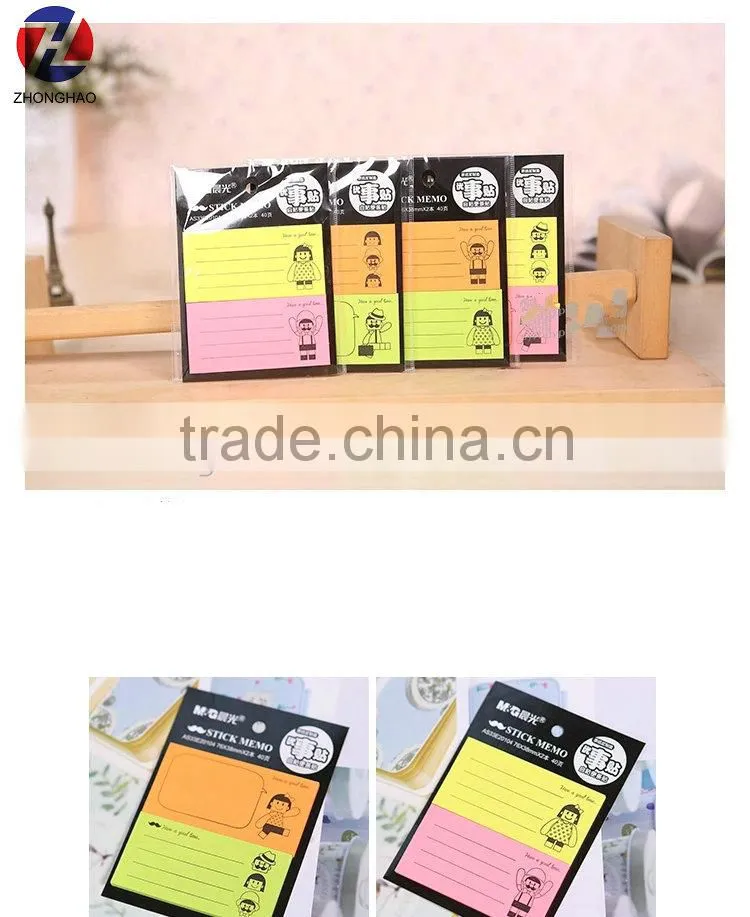New design funny little girl custom sticky note set