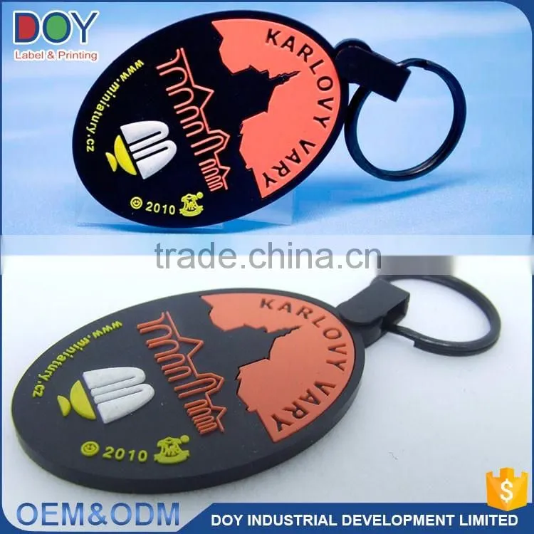 Wholesale factory produced customized waterstop soft 3d PVC rubber keychain tags