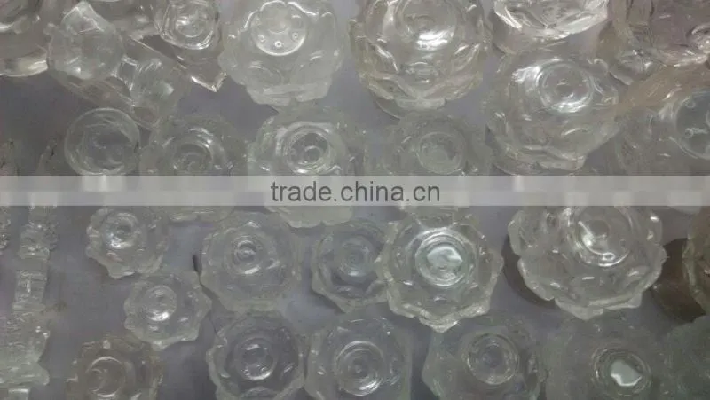 2015 New Product Natural Clear Quartz Crystal Lotus Candle Holder from Buddha