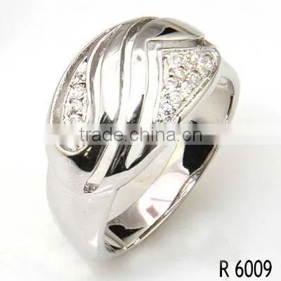 fashion jewelry diamond CZ rings with gold plating
