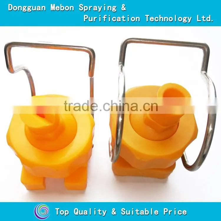 clamp nozzle for pretreatment lines,plastic full cone or flat fan clip nozzle
