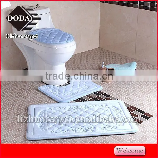 nonslip microfiber bath rug printed memory foam
