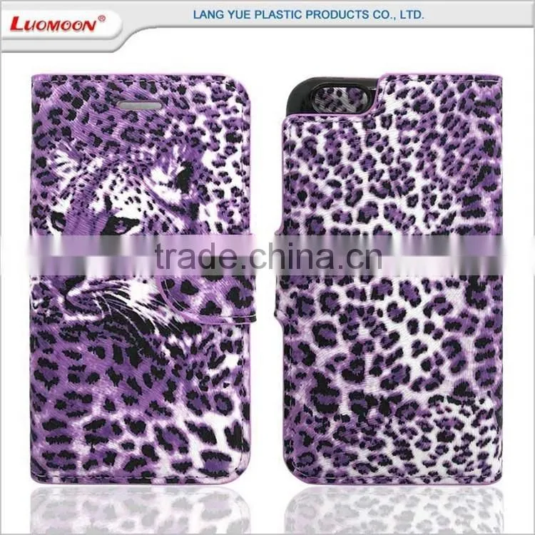 Luomoon new separable style luxury leopard pattern leather flip cover case for xiaomi redmi note 3 mi5