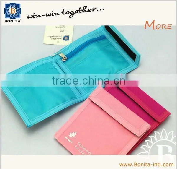 Two folds promotion polyester Wallet,