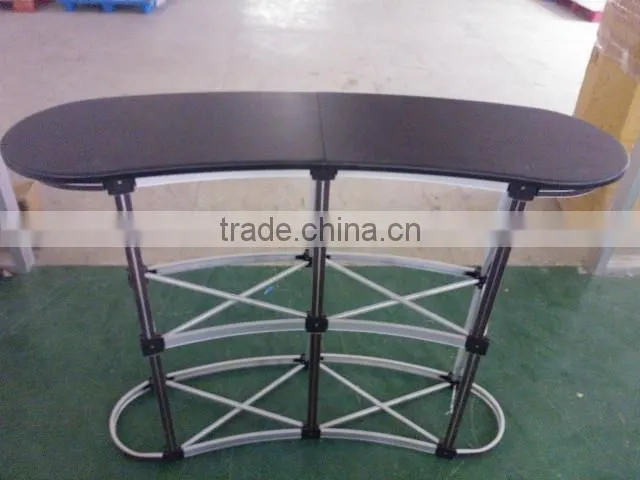 square pole portable aluminium promotion table