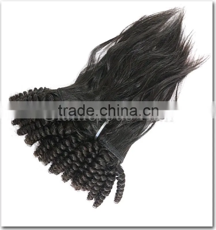 Virgin unprocessed human hair from one donor, top quality kinky curly indian hair braid in human hair