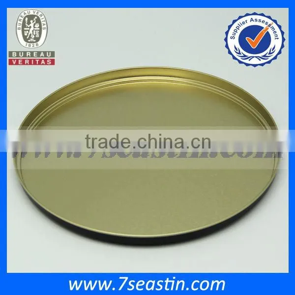 Elegant Black Round Shaped Empty Metal Tin Box For Chocolate Cookies Candy Packaging