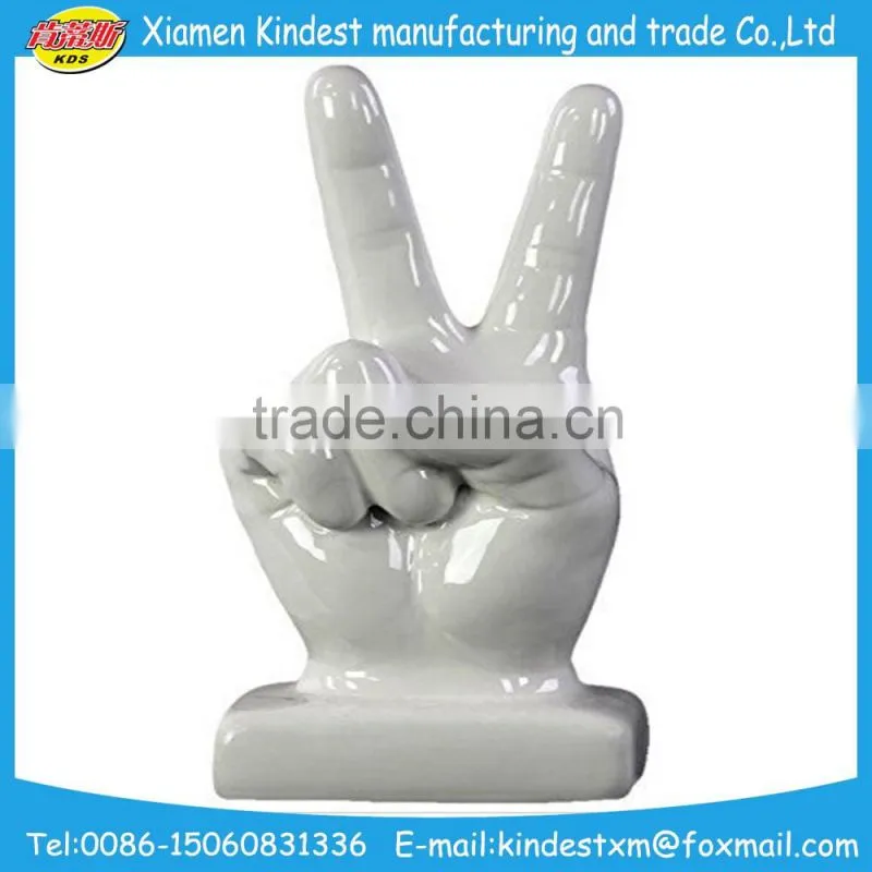 ceramic creative home figurine decor, hand gesture for sale