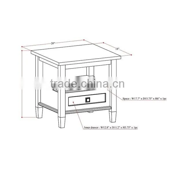 Lastest design drawing room furniture wooden coffee table