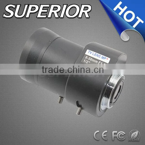 1.3 MegaPixel 8-50mm Varifocal optic lens F1.6 Auto iris Manual Focus C Mount Lens cctv camera Lenses