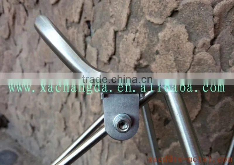 XACD titanium bicycle rear rack with handing brush capacity 25kg Ti bicycle rear rack