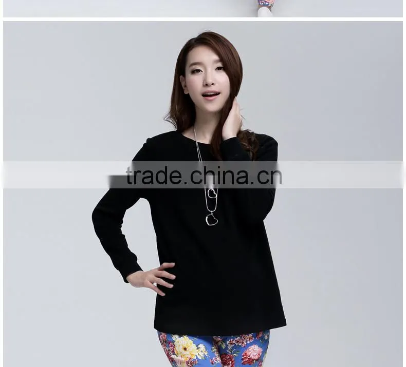 Autumn & Winter Long-sleeve Maternity T-shirt Loose Plus Size