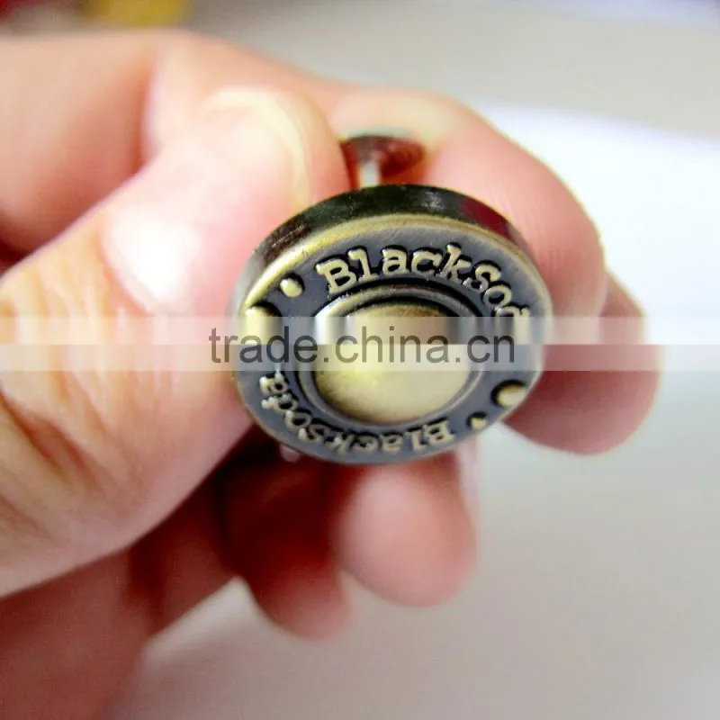 brush brass color alloy jeans button for man jeans