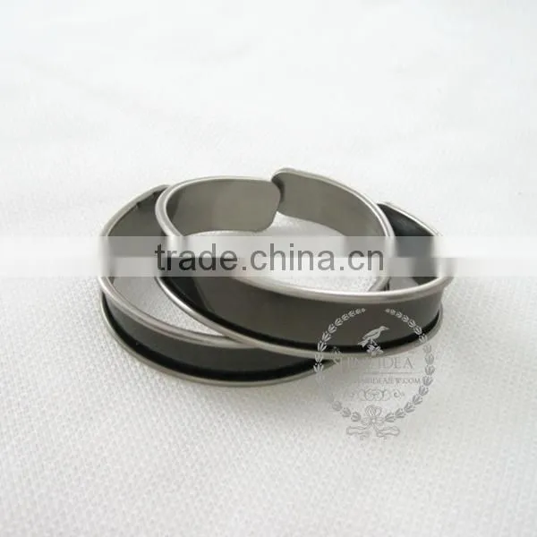 11mm width bezel,60mm diameter gun black vintage style bangle adjustable bracelet DIY supplies,findings 1900107