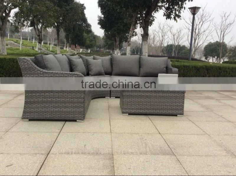 Patio Sectional Furniture Wicker Rattan Sofa Set with Cushions