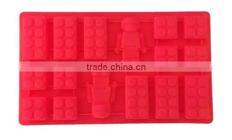 BPA Free Lego, Lego Building Bricks and Figures Silly Candy Molds Ice Cream Tools & Silicone Ice Cube Trays