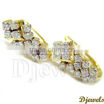 Diamond Gold Earrings, Gold Earrings, Earring Jewellery