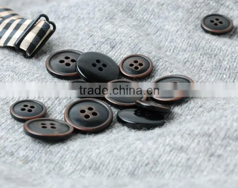 4 Holes Top Class 24L&32L Dark Brown Natural Corozo Nut Suit Buttons