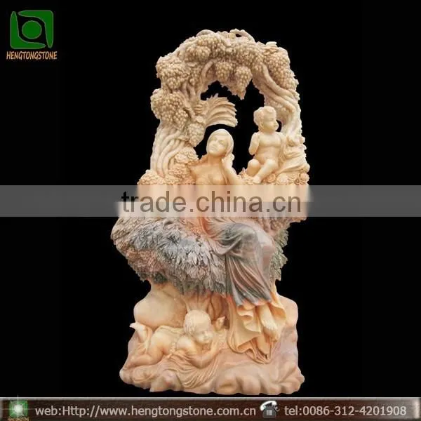 Red Life Size Marble Statue