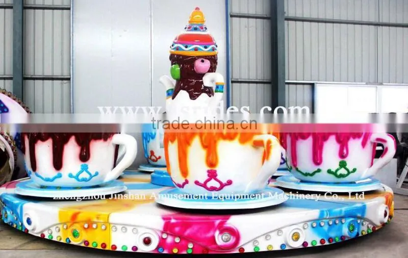 Luxury rotating coffee cup ride manufacture coffee cup ride for family