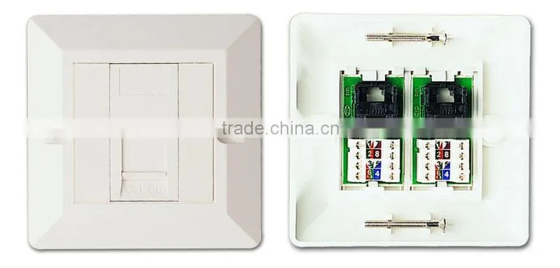 Cat5e RJ45 UTP Module Faceplate with Shutter