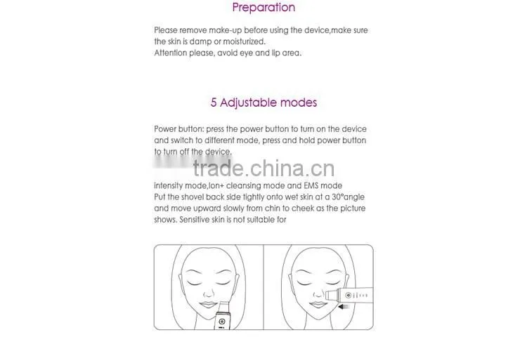 Mini Type Rechargeable Facial Deep Peeling Ultrasonic Facial Skin Scraper