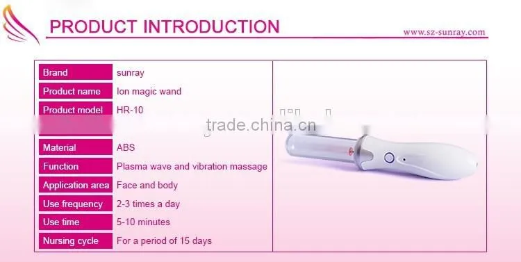 Ion magic plasma waves wand wrinkle remover wand with CE and RoHS