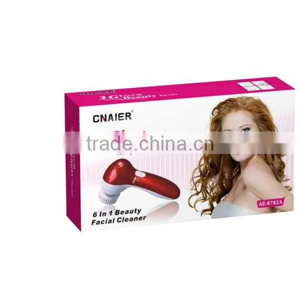 6 in 1 beauty facial cleanser brush
