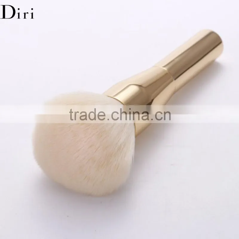 Stylish single face foundation brush Shiny silver handle
