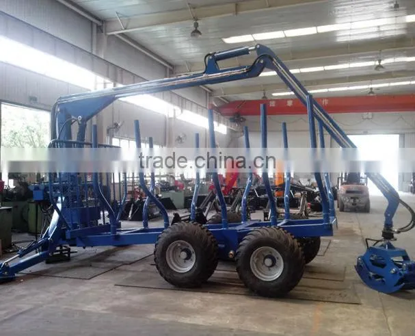 Hot sale CE certificated Log loader with trailer