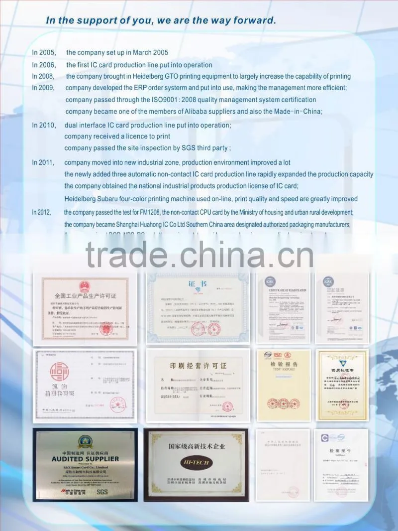 plastic rfid 125khz access control card