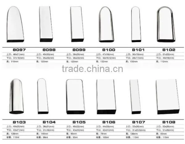 Customized different shapes stainless steel ice cream sticks mold
