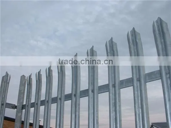 Gold manufacturer electro galvanized palisade fence