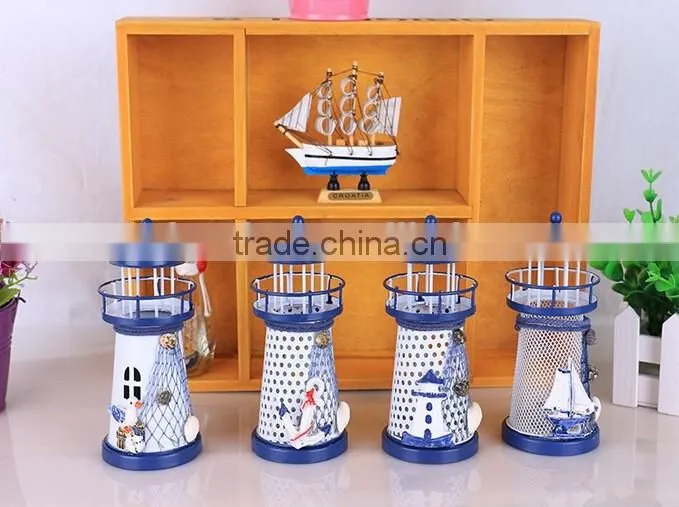Graduated from the Mediterranean Sea beacon, wrought iron candlestick creative wedding souvenirs