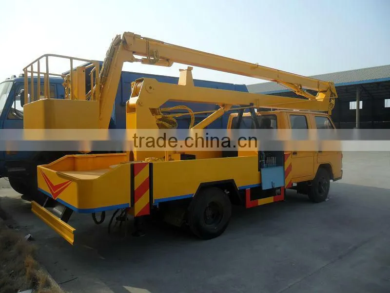 Dongfeng 4*2 24m hydraulic aerial cage,aerial bucket truck