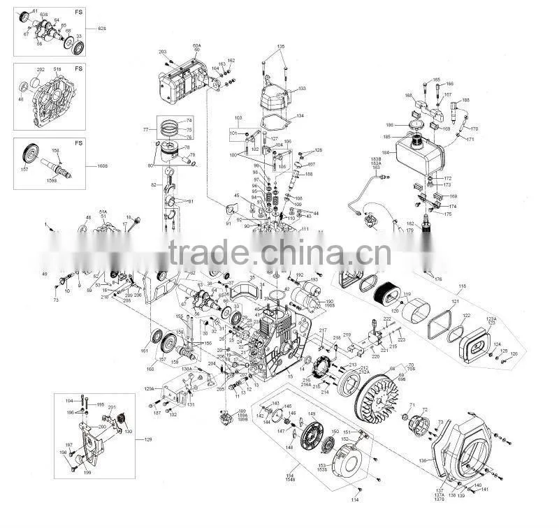 open frame diesel generator with kama engine three phase