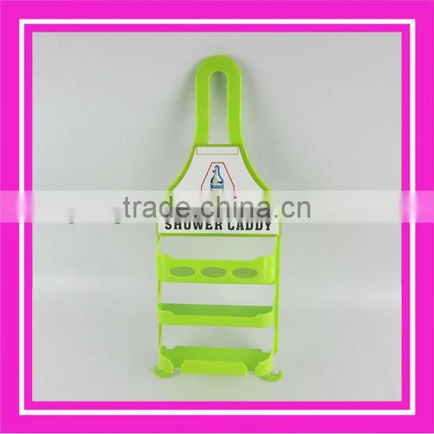 plastic shower caddy/plastic hanger basket in bathroom