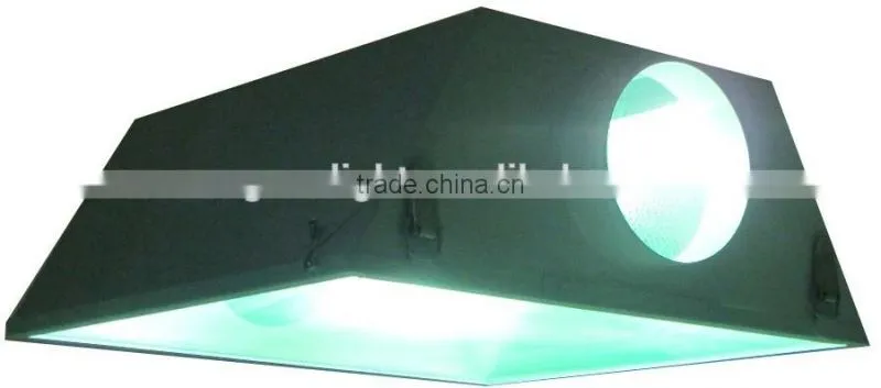 Hydroponic Air Cooled Grow Light Reflector with 6 Inch Duct and Glass Panel