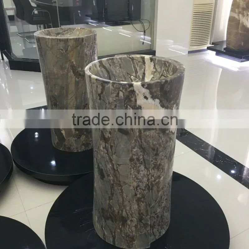 High quality pedestal sink pedestal basin marble