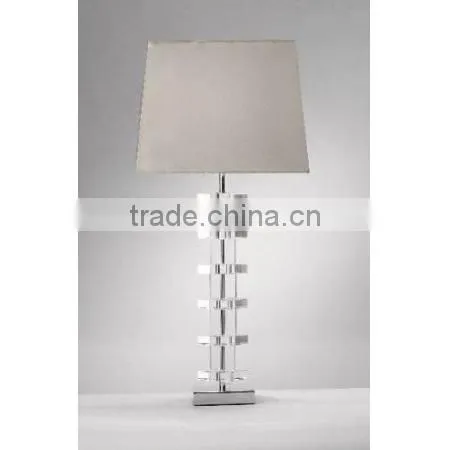 modern crystal desk lamp with electrical outlet