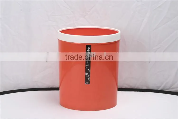 Plastic Double Color Big Semi-Round Trash Can Dustbin 12L