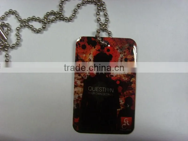 Custom Printed dog tag with Necklace Chain