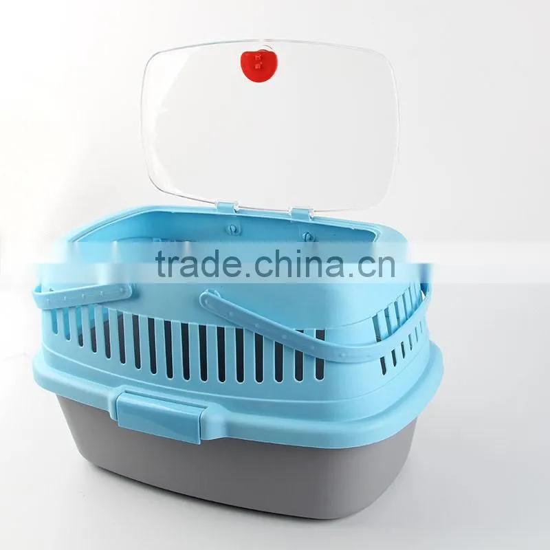 Airline approved portable plastic pet cat carrier